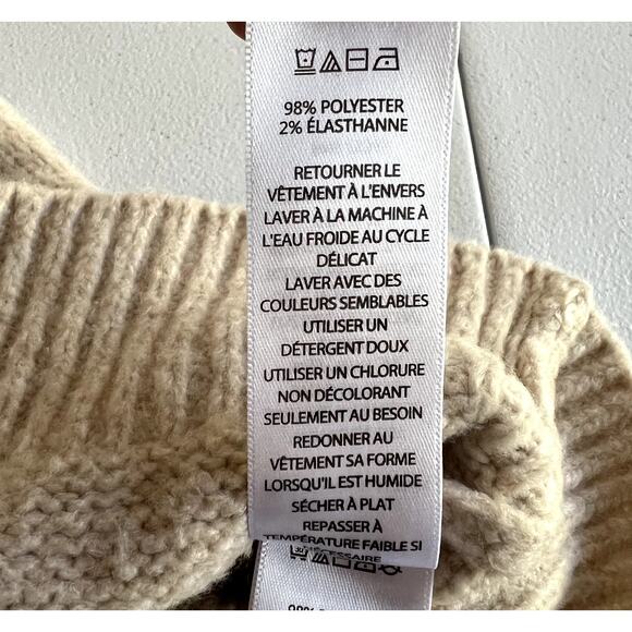 Cupcakes and Cashmere Sweater Women Medium Beige Knit Fair Isle Knit Pullover - Picture 9 of 12